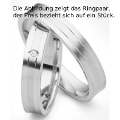 Einzelpreis Holzhausener Trauringe - Geißler 88453 Ringbreite 4mm Silber 925 mit Brillant 0,01ct WSI