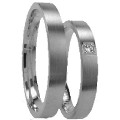 Paarpreis Holzhausener Trauringe - Geißler HG8809/3.5DR Ringbreite 3,5mm Silber 925 mit Zirkonia 
