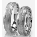 Paarpreis Holzhausener Trauringe - Geißler HWG8802/6 Ringbreite 6 mm Silber 925 mit 3 Brillanten zus. 0,03ct WSI