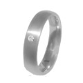 Trauring Merkle OV  Ringbreite 5.0 mm  Weißgold 585 Ringhöhe 2.0 mm mit Brillant 0,04ct, Ringgröße 54, Einzelpreis