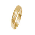 Trauring Merkle ANE  Ringbreite 3.0 mm  Gelbgold 585 Ringhöhe 1.2 mm Gold 585 mit Brillant 0.01ct WSI Einzelringpreis